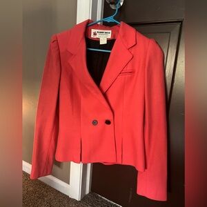 Vintage Peabody House Coral double breasted blazer - size 5/6